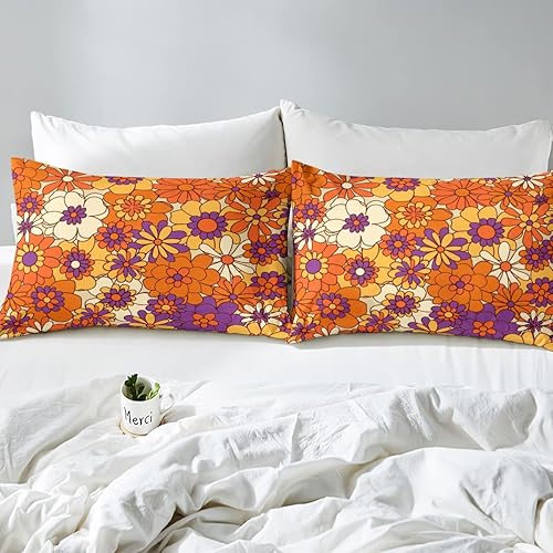 Miniatura 4 de Erosebridal Juego de sábanas bohemias florales para niñas, juego de ropa de cama con diseño de flores hippie y botánicas para adultos, mujeres,