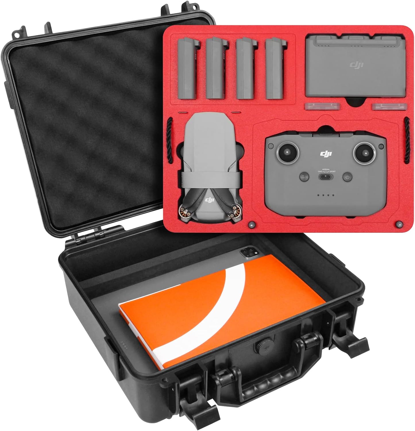 Black Friday Clearance SYMIK A310-MM2DL Dual Layer Waterproof Hard Carrying Case for DJI Mini 2 / Mavic Mini 2 Drone/Fly More Combo w/Stock RC or Smart Controller; Fits Tablet Holder, Landing Pad, iPad; Rugged Protection Black Friday Clearance SYMIK A310-MM2DL Dual Layer Waterproof Hard Carrying Case for DJI Mini 2 / Mavic Mini 2 Drone/Fly More Combo w/Stock RC or Smart Controller; Fits Tablet Holder, Landing Pad, iPad; Rugged Protection