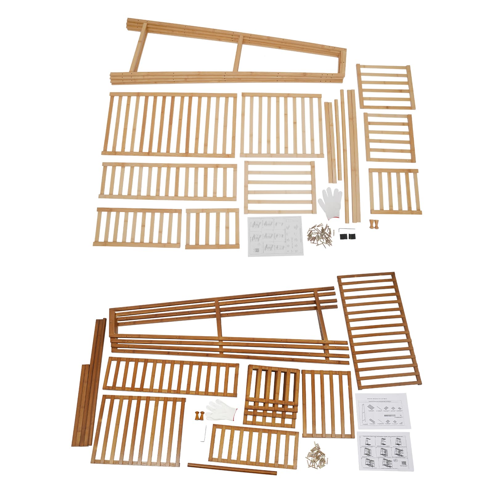 Appendiabiti in legno di bambù, 160 x 40 x 140 cm, con ripiano, multifunzione, per camera da letto, con 9 ripiani, 2 aste appendiabiti