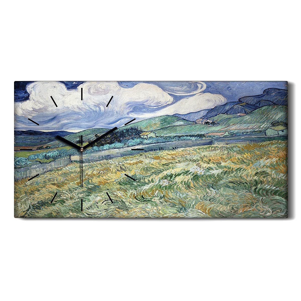 Horloge sur Toile Saint Rémy 60x30cm Image Art Mural Salon Chambre