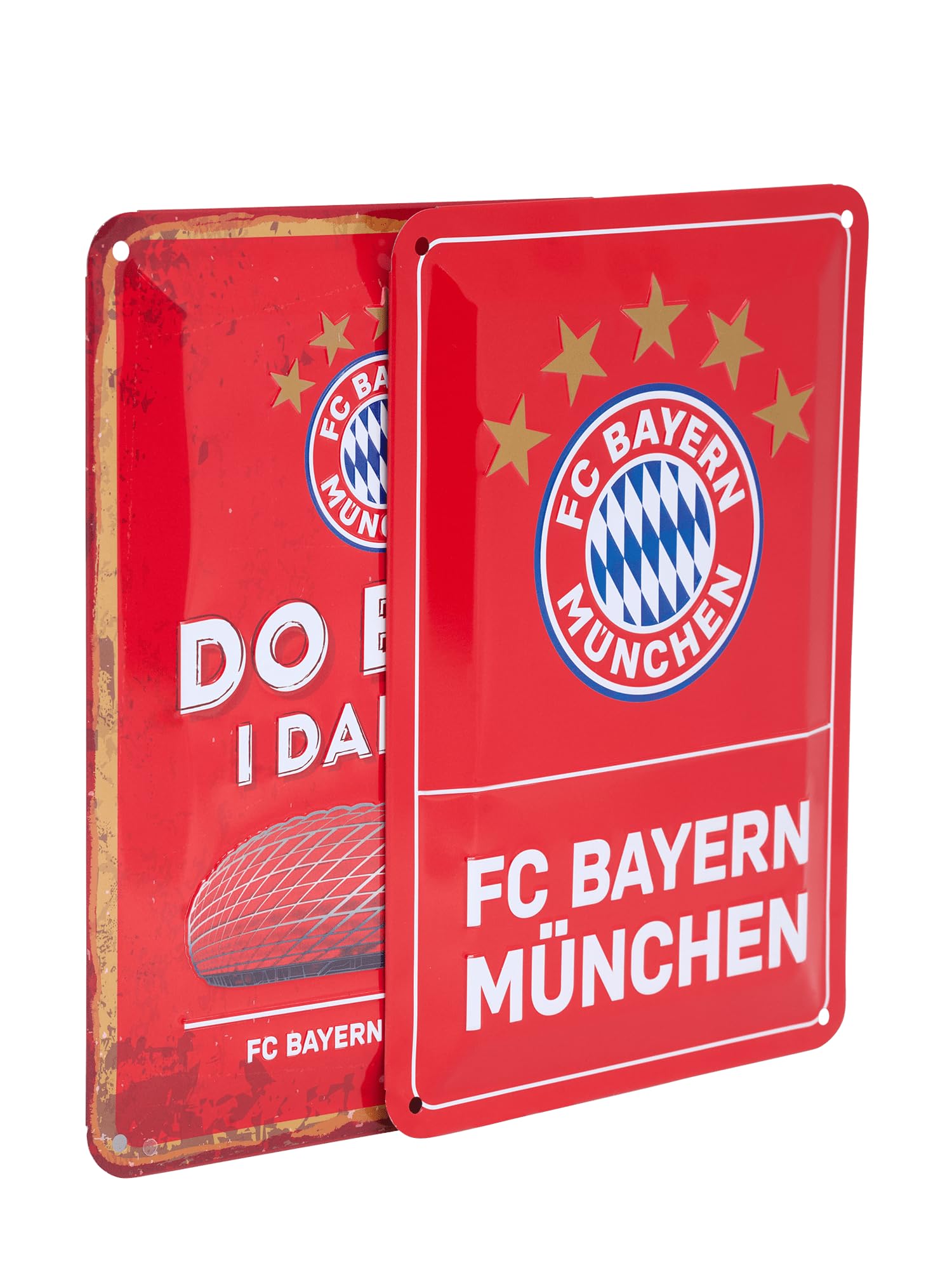 FC Bayern Munich I Plaque métallique (par 2) I Rouge
