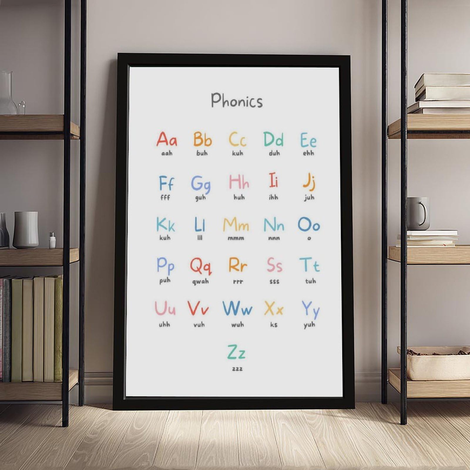 Tableau orthographique ABC - Décoration éducative et éducative pour chambre d'enfant - Décoration murale pour salon, chambre à coucher - 61 x 91,4 cm (L x l)