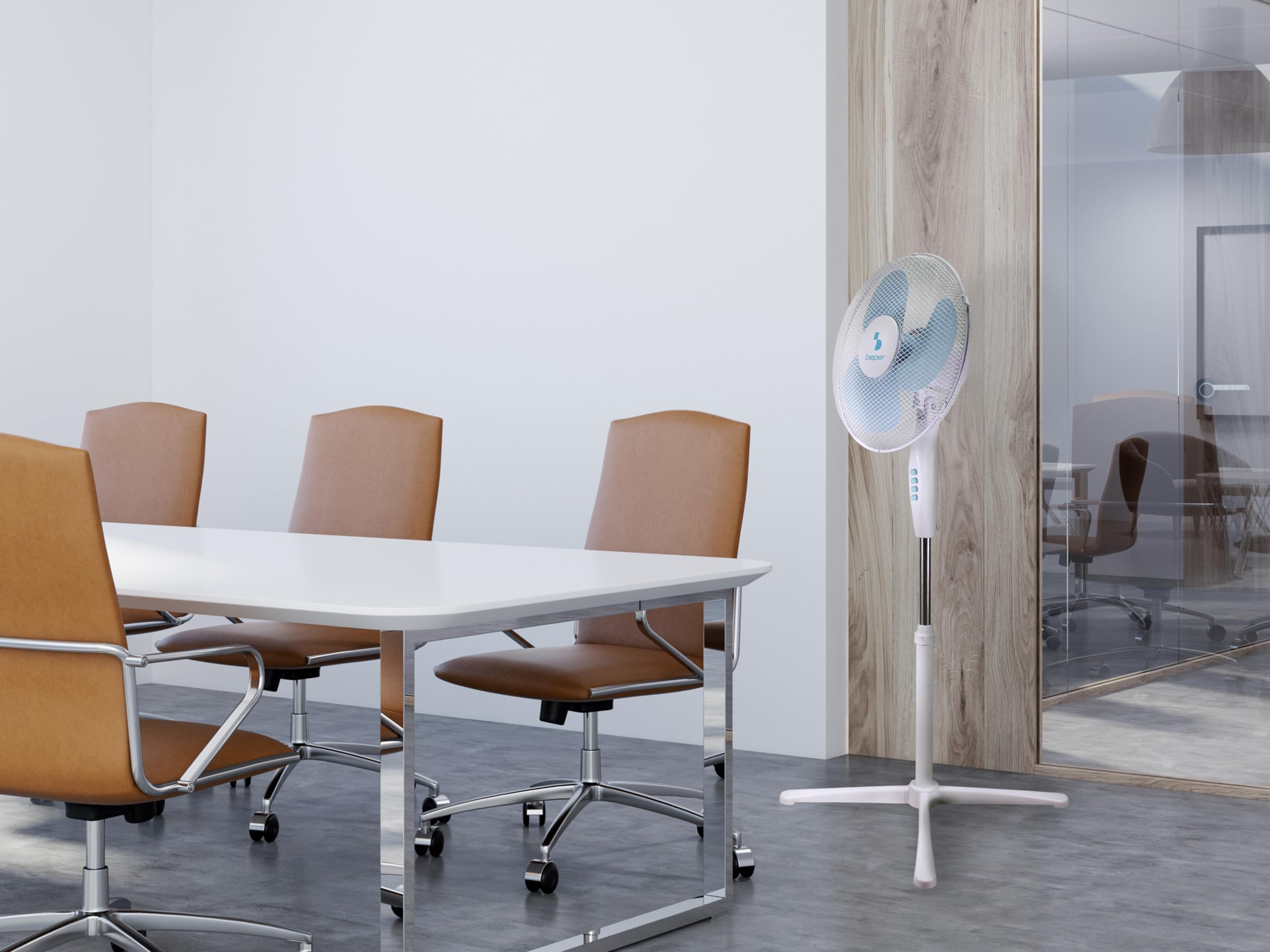 Beacon Plafondventilator Airfusion Newport Met Ledlicht, 4 Omkeerbare Vleugels 6 Snelheden 137 Cm Diameter Afstandsbediening Incl Wit