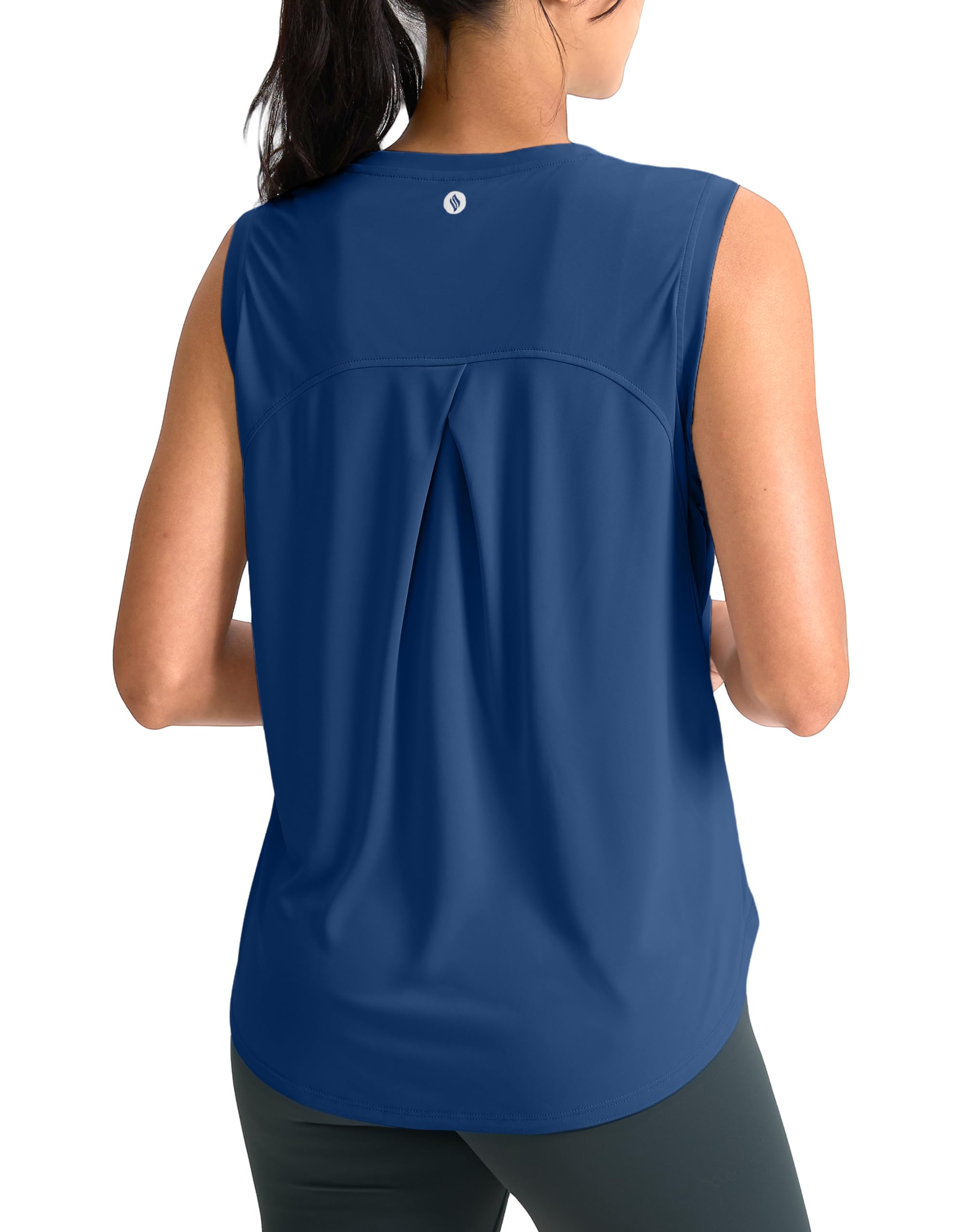SANTINY Women's Sleeveless Workout Tops Breathable Lightweight Active Tennis Yoga Shirts Athletic Running Tank Tops for Women