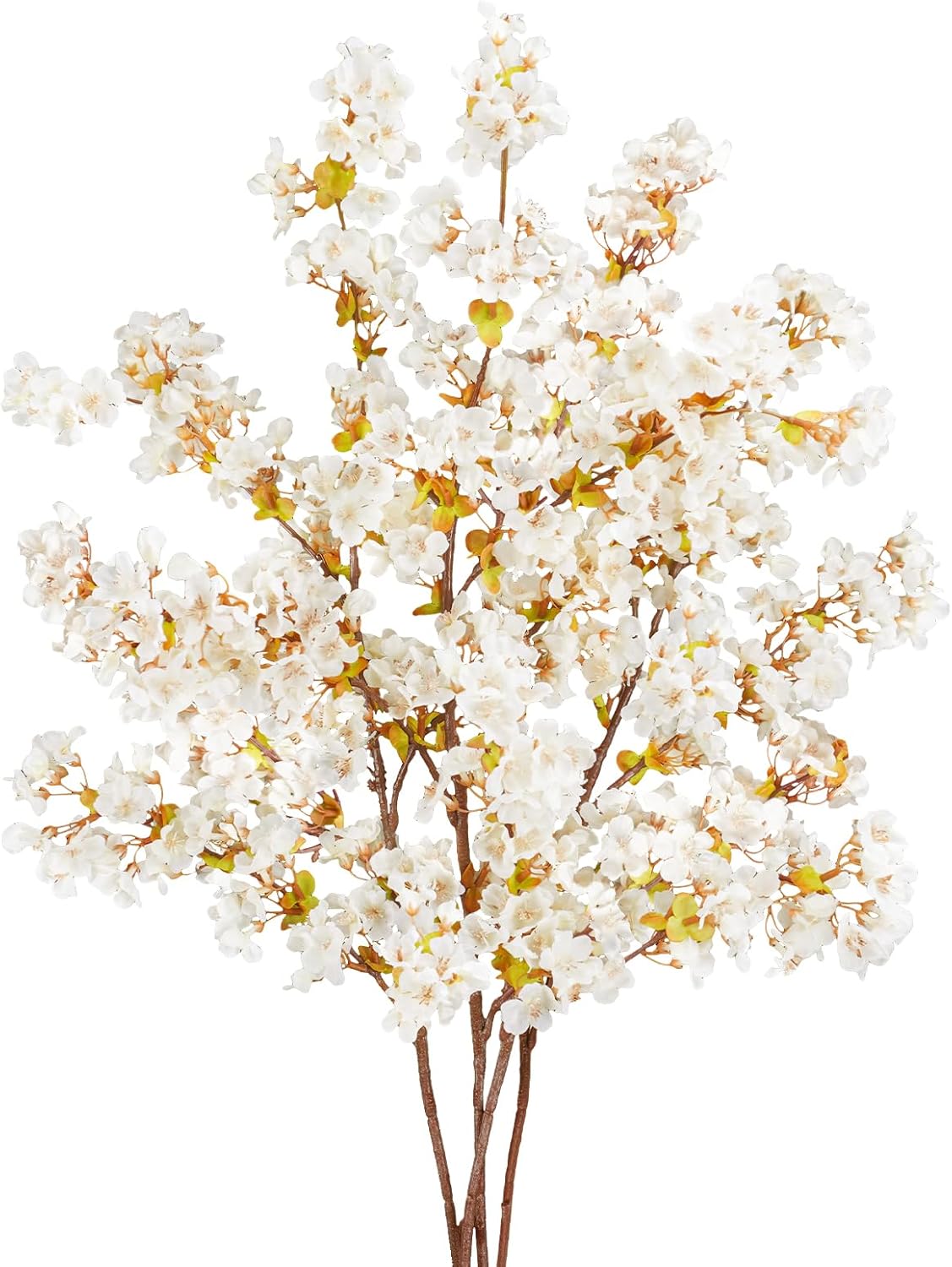 16PCS Artificial Cherry Blossom Flowers, 15.7" Fake Pink Peach Flowers Slik Faux Cherry Blossom Stems Flower Boquet for Home Vase Wedding Party Spring Decoration