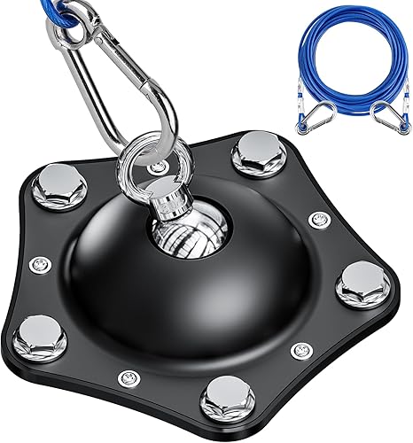 Miniatura 8 de Estaca de amarre para perros para acampar al aire libre, carrera para perros giratoria de 360°, sin enredos, estacas pesadas para perros para Rojo