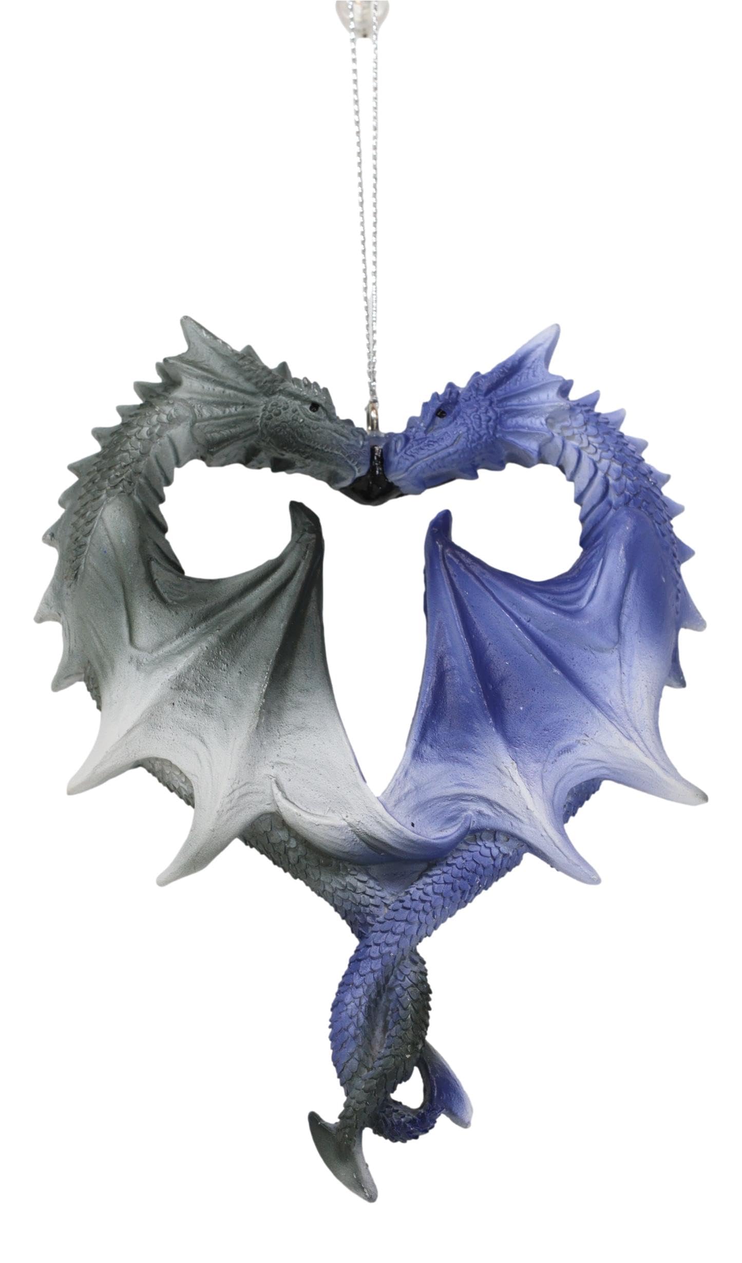 Ebros Gift Anne Stokes Fantasy Tree Dragon Ornament - Heart Shaped Night & Day Dragons, Halloween & Christmas Ornaments, Home Decorative Sculpture