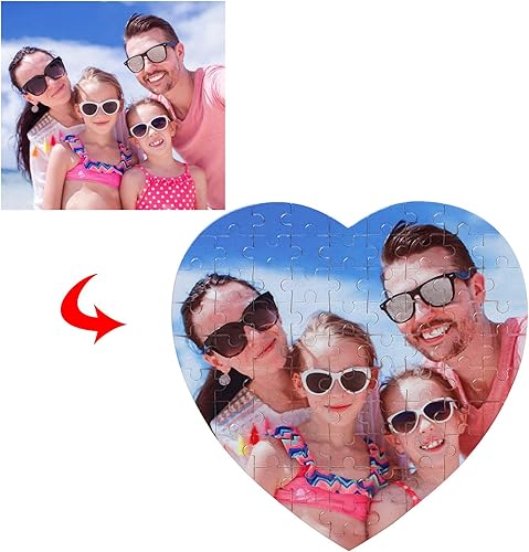 Miniatura 2 de Rompecabezas de fotos personalizado para niños, rompecabezas personalizados de fotos, 98 piezas personalizadas con impresión fotográfica, diseña tus