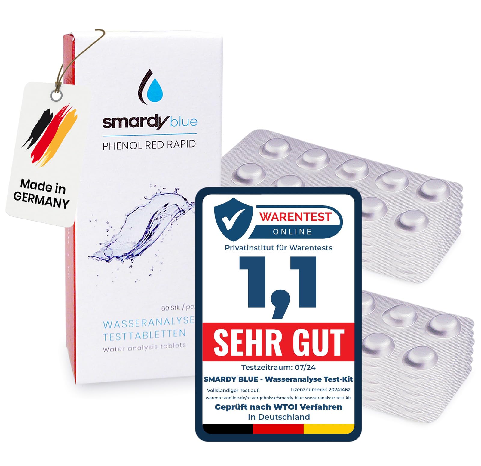 SMARDY 240 Comprimés De Réactif Pastilles De Test Rapide