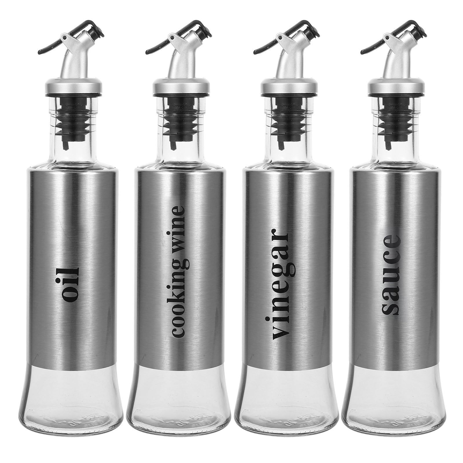 SOIMISS 4 Piezas Juego de Dispensador de Aceite y Vinagre 300ml