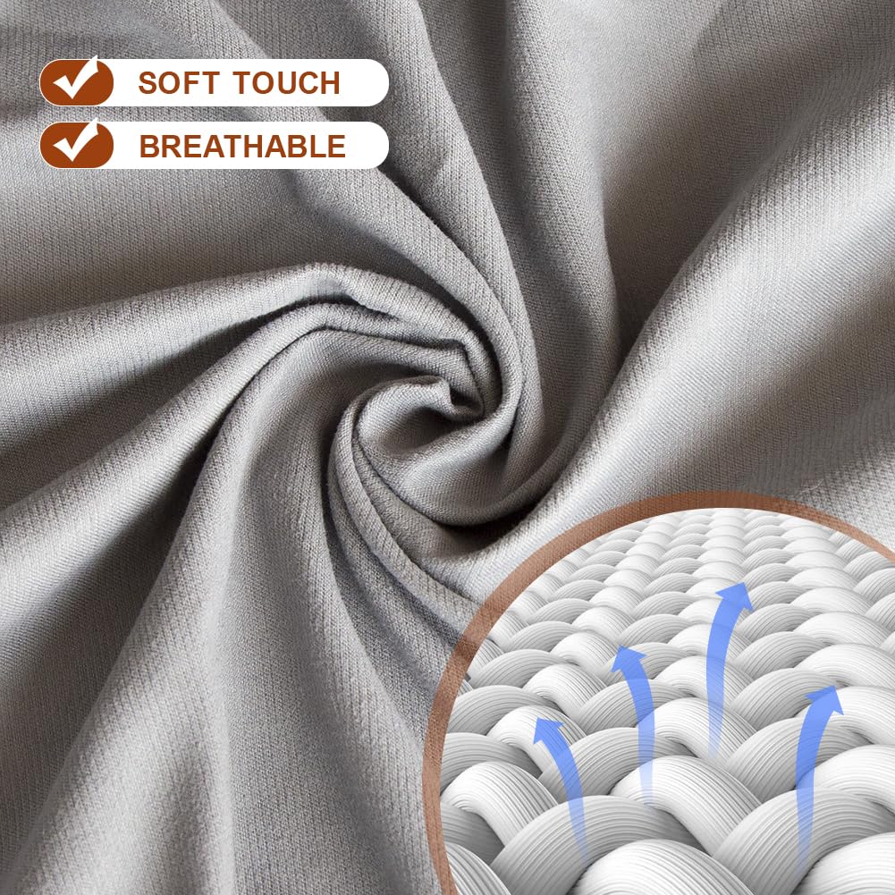 Eqivei 2 Stück Bezug für Massageliege mit Loch, Massageliege Bezug Waschbar, Spannbezug für Massageliege, Atmungsaktive 70 x 190 x12cm,Grau