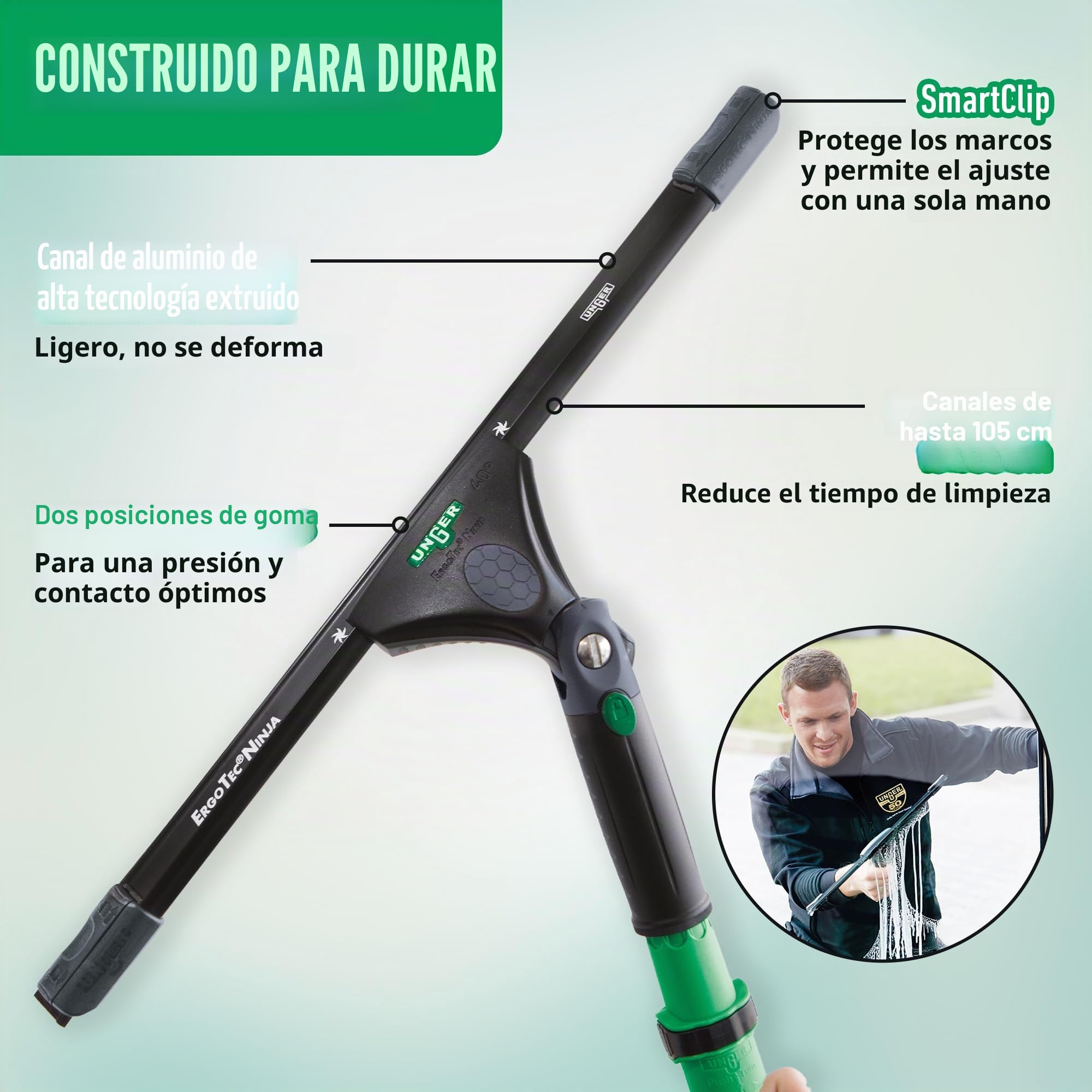 Unger EN450 - Rasqueta limpiacristales, 45 cm