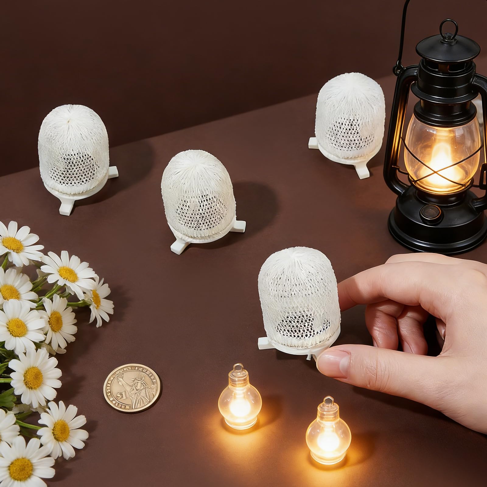 Confezione da 6 mantelli per lampade a gas, preformati per lampade a gas, per esterni e interni, diametro interno 2,6 cm