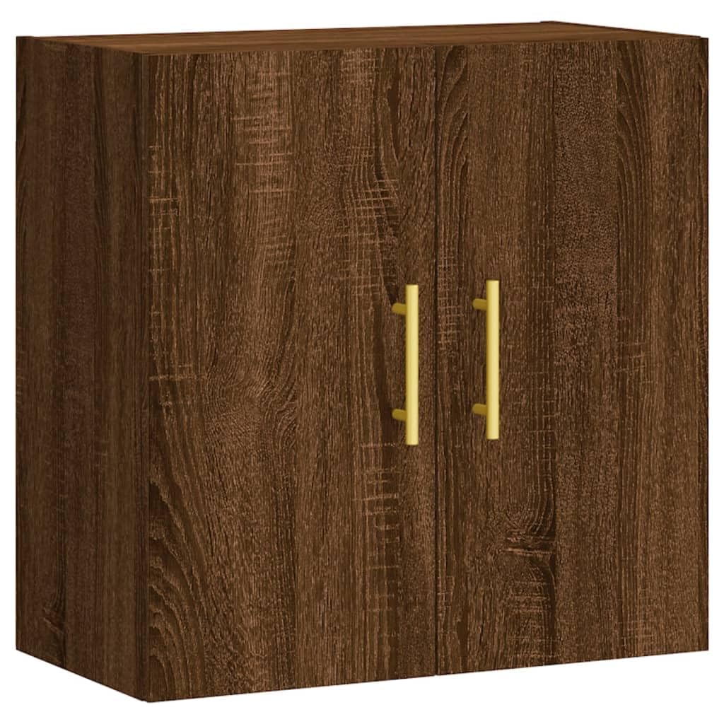 Armoire Murale Flottante Chêne Marron - 68x30x20 Cm | Bois D'ingénierie, Charge 60 Kg | Rangement Salon/bureau - 4