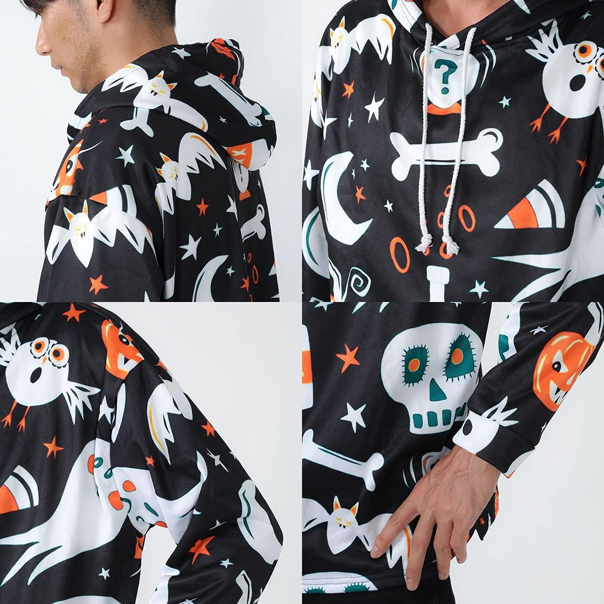 [monoii] 【 選べる ハロウィン パーカー レディース メンズ ハロウィーン かぼちゃ 衣装 ペア カップル 家族 Halloween 仮装 コスチューム ユニセックス