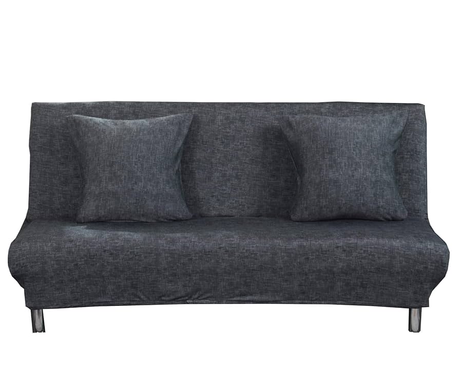 黒ローソファー　2人用　ストライプクッションカバー付属可。 黒ローソファー 2人用 ストライプクッションカバー付属可。 黒