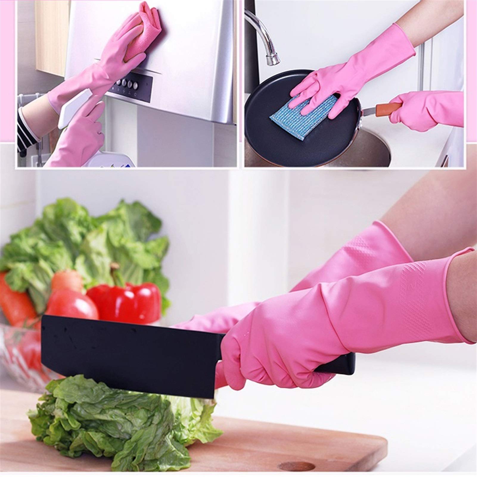 guanto di gomma 10 paio di guanti di pulizia in gomma riutilizzabili Guanti di gomma riutilizzabili Guanti da giardinaggio for la casa Guanti da giardino Guanti for lavastoviglie Guanti in silicone St