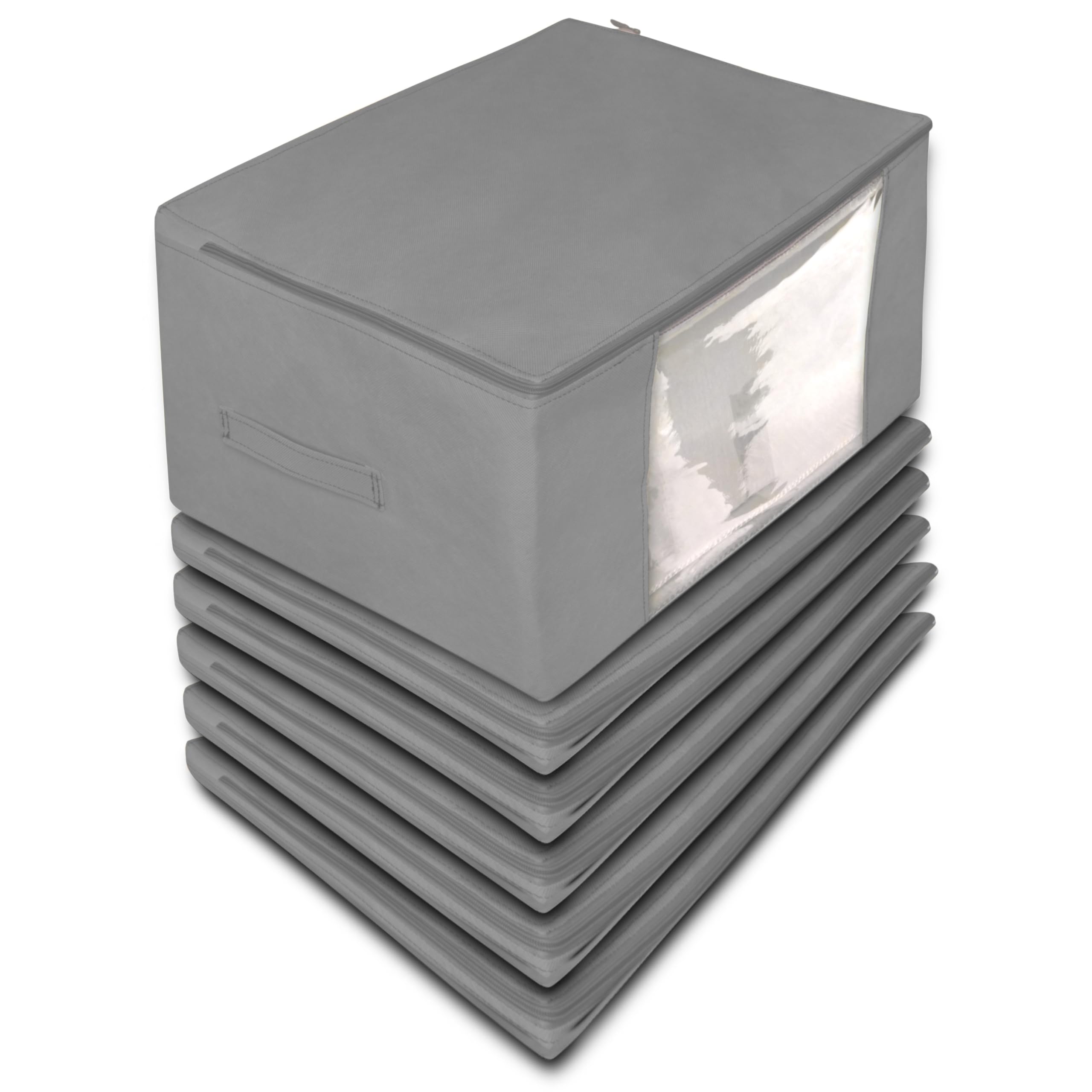 COVER IT Organizer Armadio Grigio 60 x 45 x 30 cm, Set da 6 Scatole