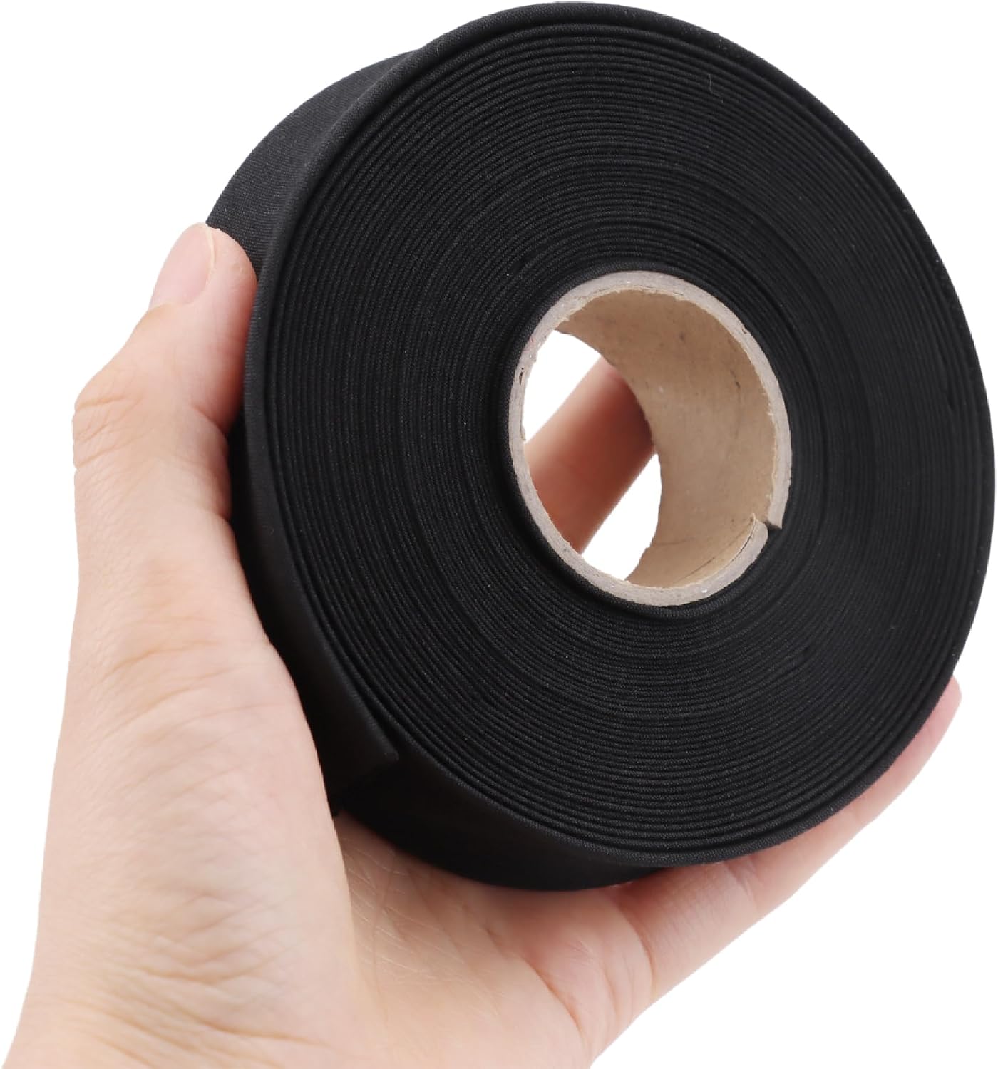 1 Inch Double Fold Bias Tape, Wide Fabric Sewing Tape Tape for Hemming Seaming Binding Piping Quilting (10 Yards, Black)