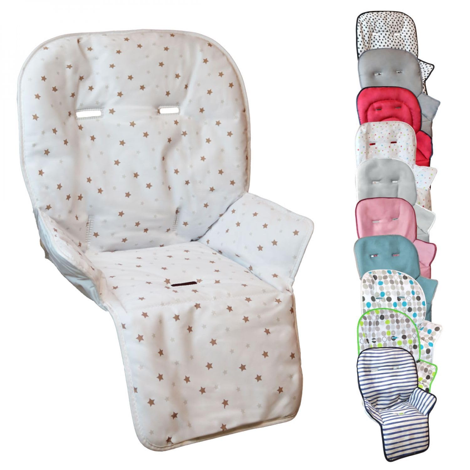Monsieur Bébé - Housse d'assise pour chaise haute enfant gamme Ptit - Plusieurs coloris