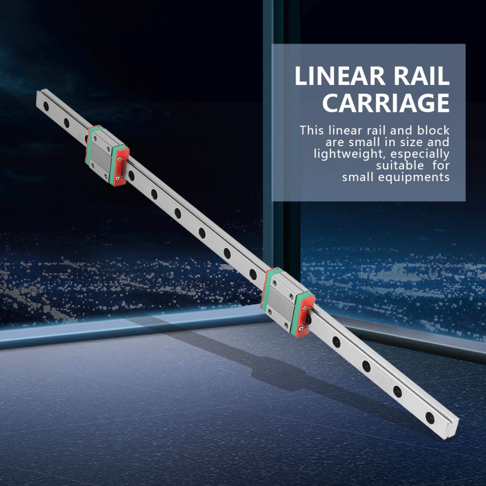 MGN12 Mini guida lineare, 400mm Guida Di Scorrimento Lineare guide lineari scorrevoli Con 2 MGN12B Blocco, Guida Scorrevole Lineare Rail Guida Cuscinetto Lineare per Stampante 3D Macchine CNC