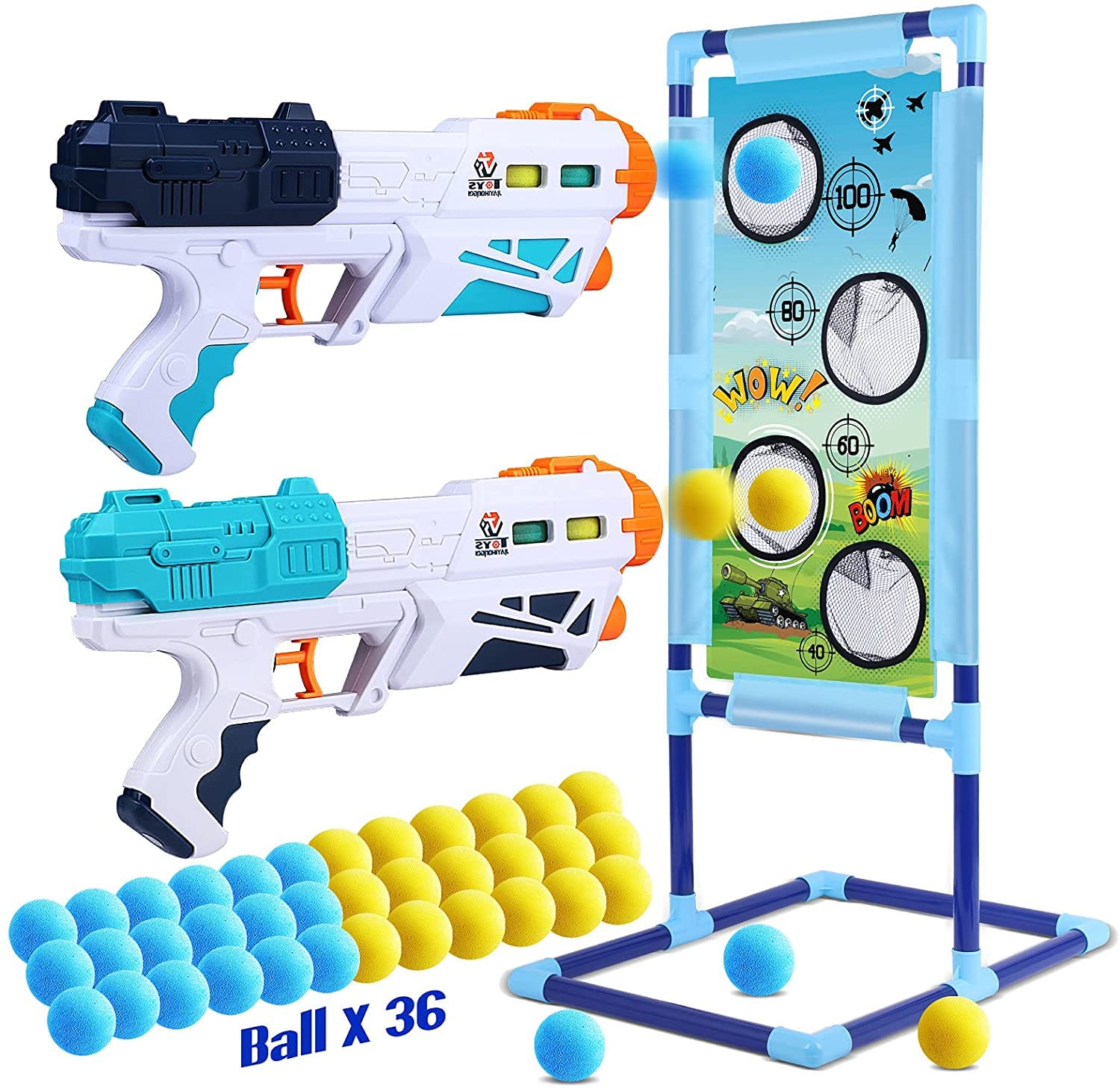 Vobab Shooting Game Toy for 6,7,8,9,10+ Years Old Boys and Girls, Air Guns with Standing Target & 36