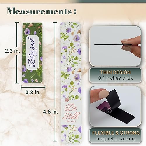 Miniatura 121 de Christian Art Gifts - Conjunto de marcapáginas magnéticos Lift Up Your Hands, 6 unidades Escénica #1