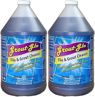 Quality Chemical Grout Glo - heavy-duty acid restroom tile, grout and fixture cleaner. Removes rust, scale & calcium deposits.-2 gallon case