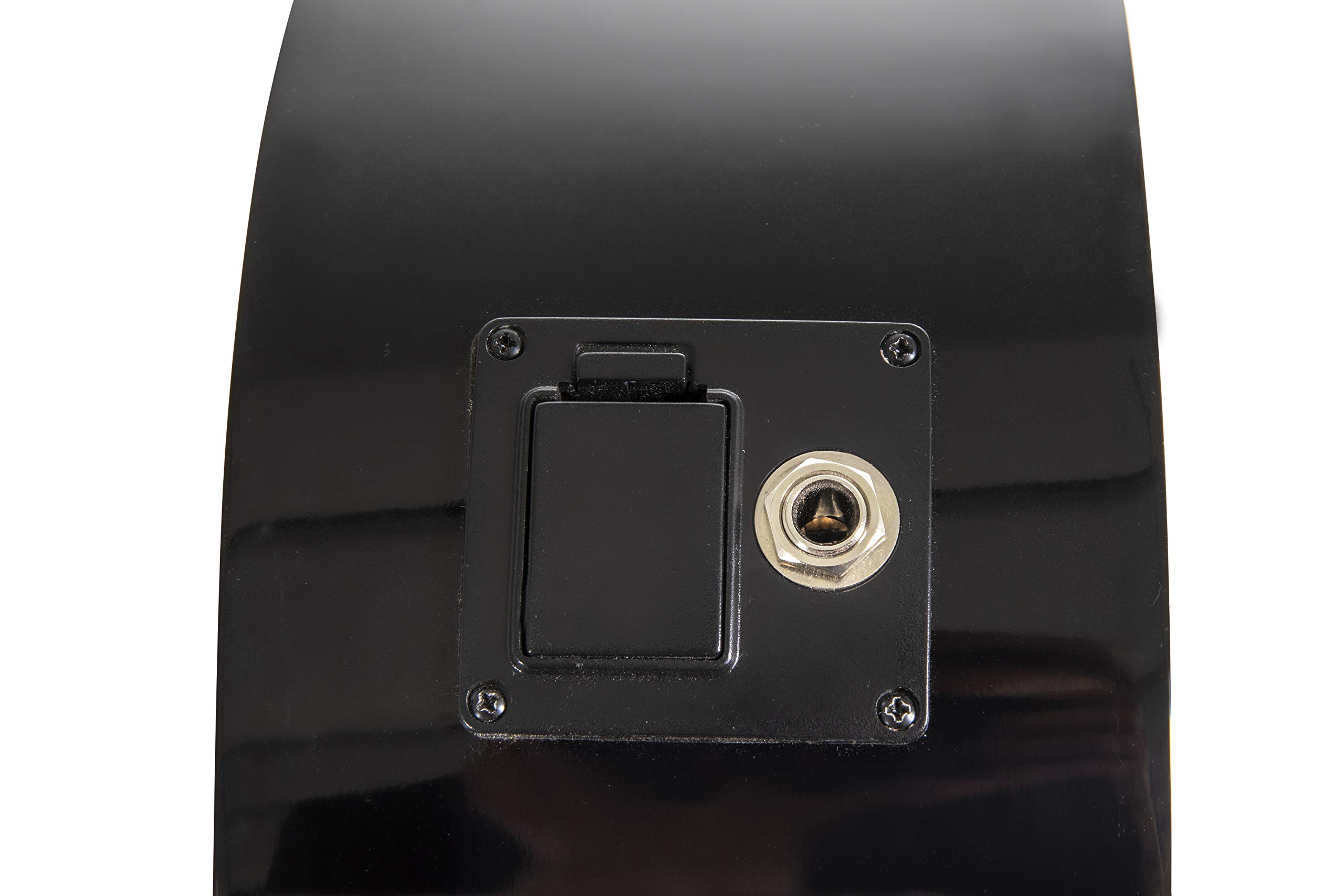chitarra da concerto elettrica, chitarra classica elettrica special dark moon - nero, con Cutaway
