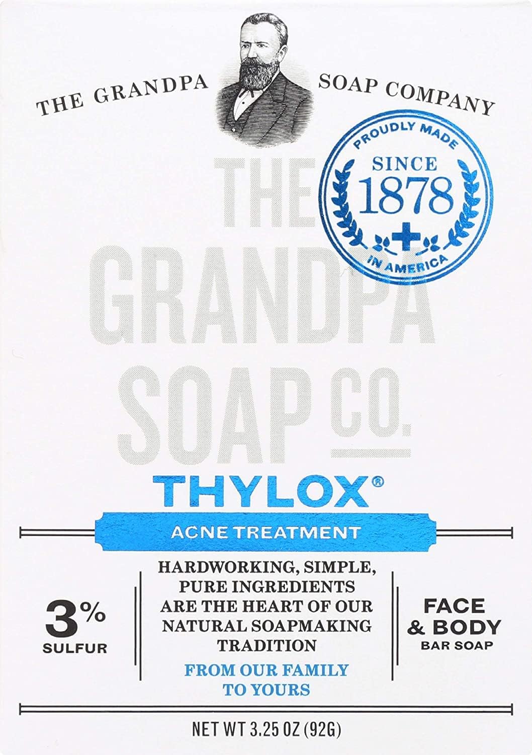 Grandpa's thylox acne treatment soap with sulfur - 3.25 oz