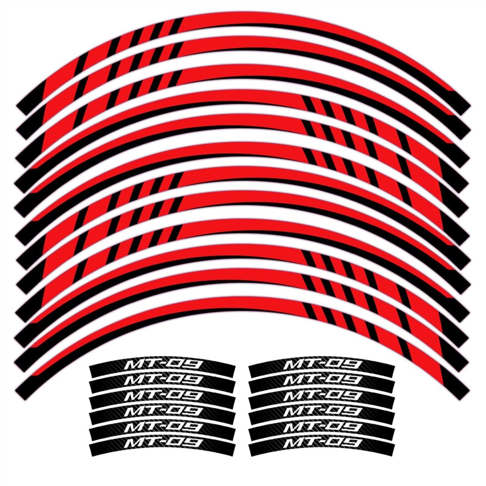 Motorcycle Reflective Wheel Sticker Racing Rim Stripe Tape Decal Waterproof Accessories for Yamaha MT-09 MT09 MT 09 Decorative(Color5)