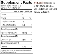 Vista 8 de Barlean's Suplementos de Aceite de Linaza Lignan Omega 3 6 9, Cápsulas Blandas de Semilla de Lino Prensadas en Frío con 1550 mg de Ácidos Grasos