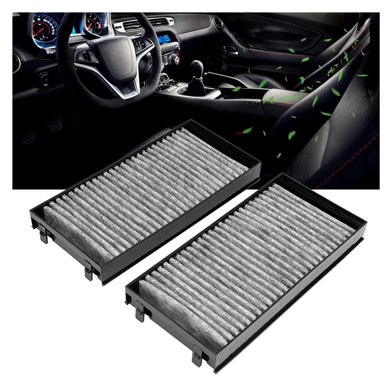 2 filtri aria abitacolo antipolline for auto compatibili con X5 E70 X6 E71 64316945586