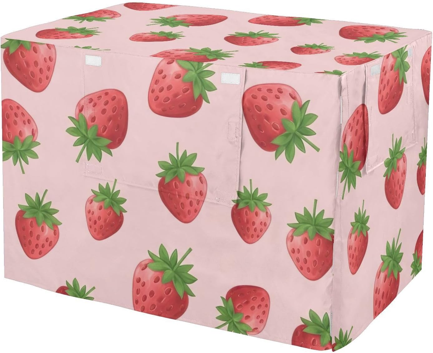 Strawberries Pink Dog Crate Cover UV-Resistant, S-XL Water-Resistant Crate Cover for Pet Owners, Large