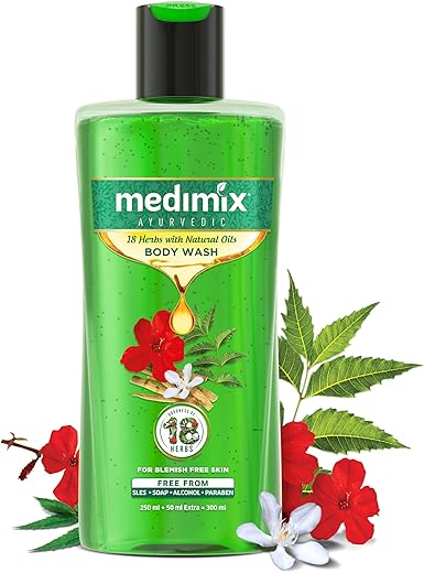 Medimix Ayurvedic Bodywash 18 Herbs & Natural Oils For Healthy & Refreshed Skin 250 ml | Shower Gel For soft, nourished & glowing skin | Herbal | Paraben-free & Sulphate-free