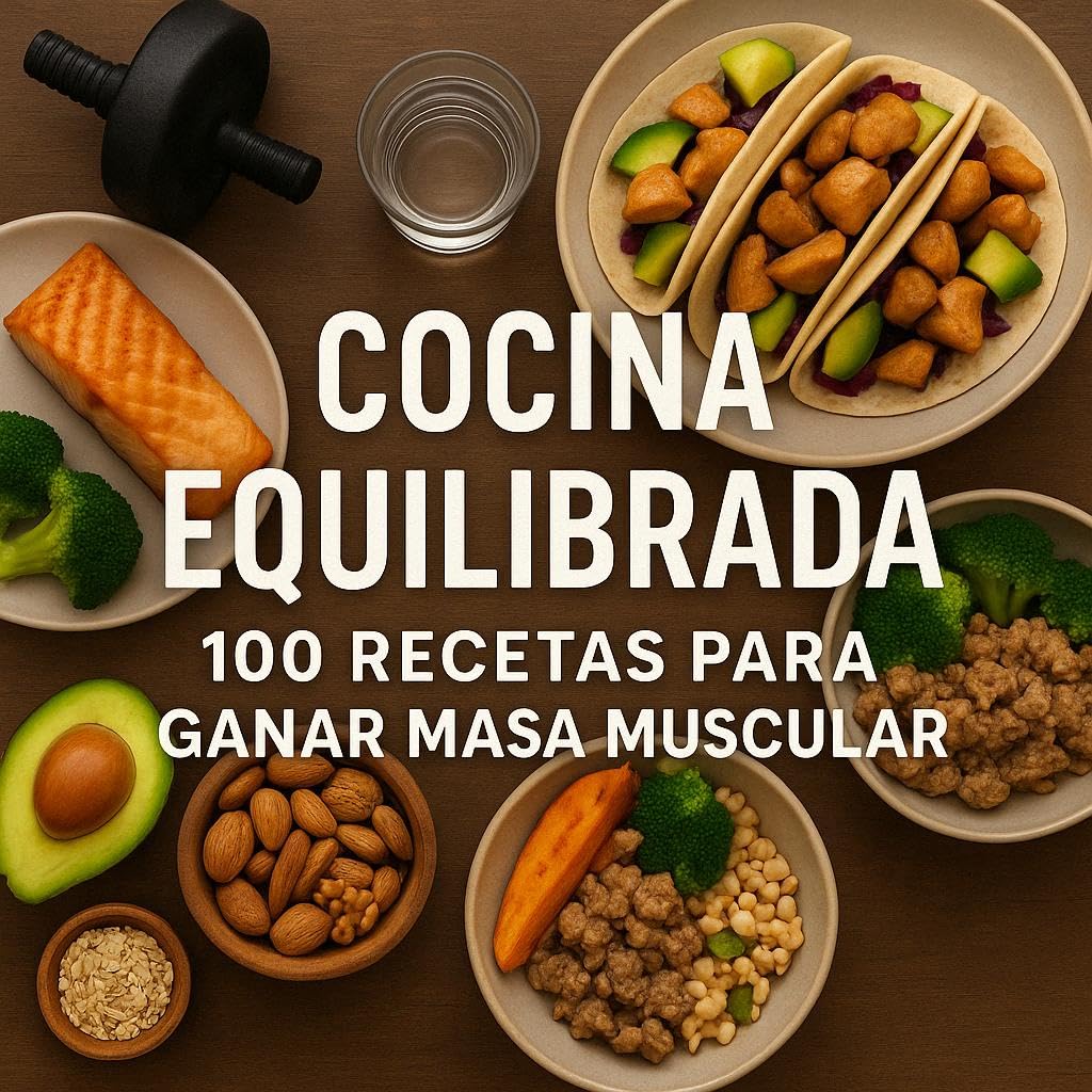Cocina Equilibrada: 100 Recetas para Ganar Masa Muscular (Spanish Edition)
