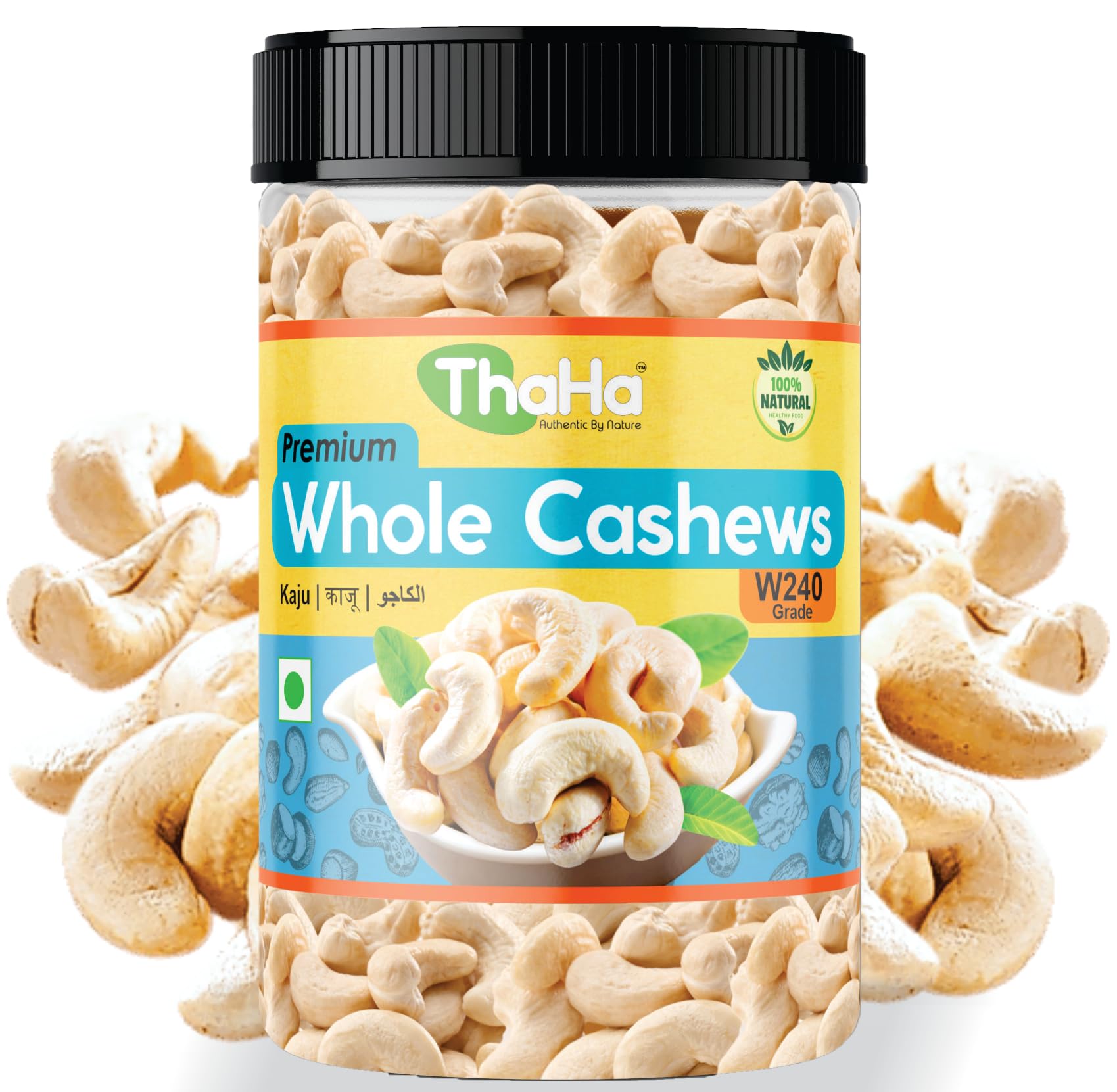 ThaHa Premium Whole Cashews 450 g Jar Pack | Whole W240 Grade Cashews | Premium Kaju Nuts Freshly Sealed Packed (450 g (Pack Of 1)) (B0CZM9KR81) Amazon Price History, Amazon Price Tracker