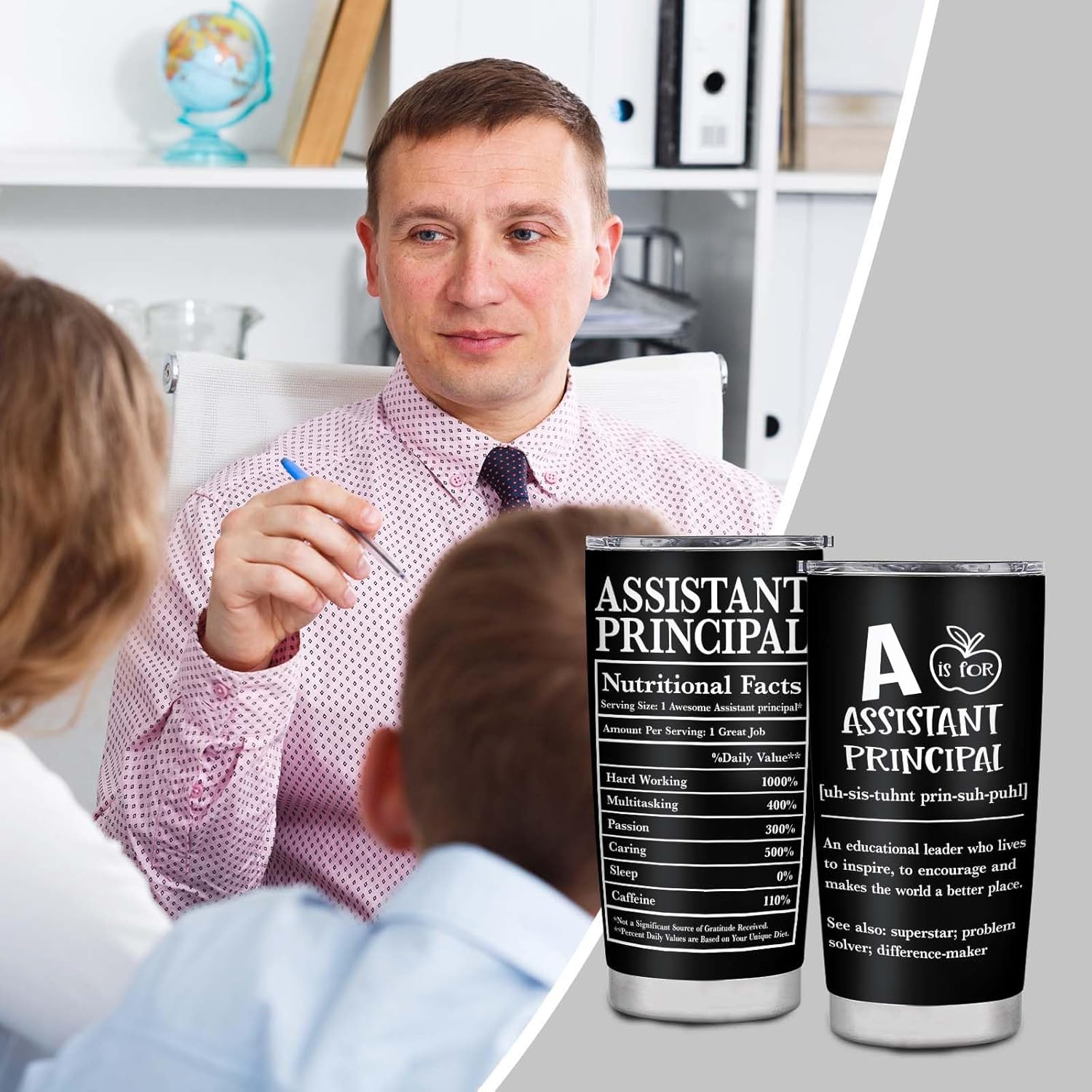 Assistant Principal Gifts, Assistant principal Appreciation gifts, Assistant Principal Tumbler 20oz, Best Gift for Assistant Principal Day, Teacher Appreciation Day, Birthday, Retirement - Image 2