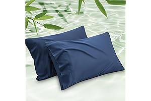 Bedsure Cooling Pillow Cases Queen Size Set of 2 | Rayon Derived from Bamboo
