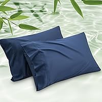 Vista 28 de Bedsure Fundas de almohada tamaño estándar, Fundas de almohada refrescantes, Fundas de almohada de rayón derivado de bambú blanco tamaño estándar