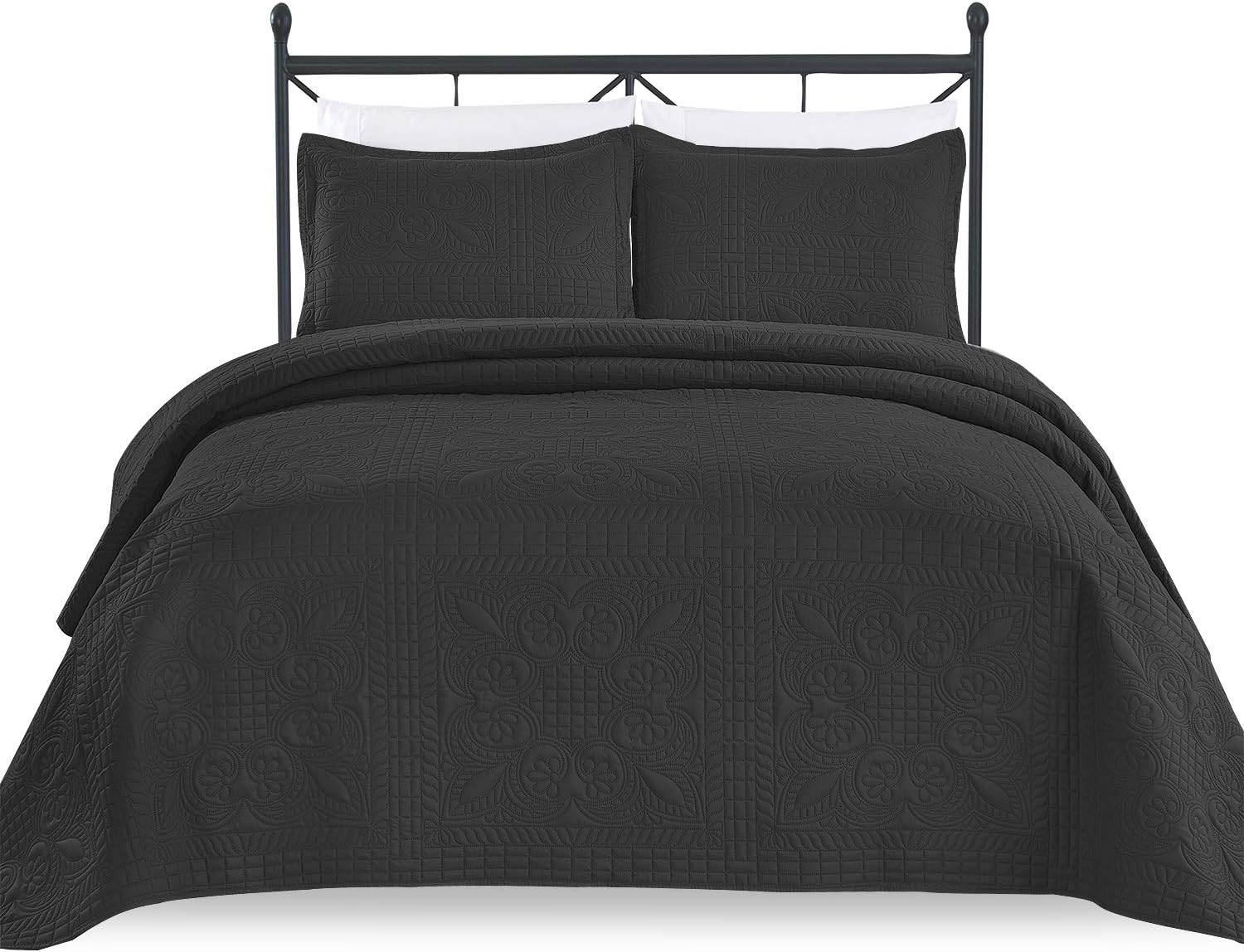 Luxe Bedding 3Piece Oversized Quilted Bedspread Coverlet