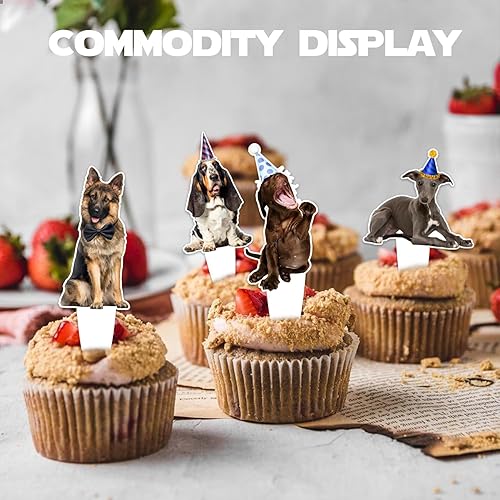 Miniatura 5 de 24 piezas de decoración para cupcakes de postre para perros y mascotas, decoración temática de adopción, baby shower, niños y niñas, suministros de