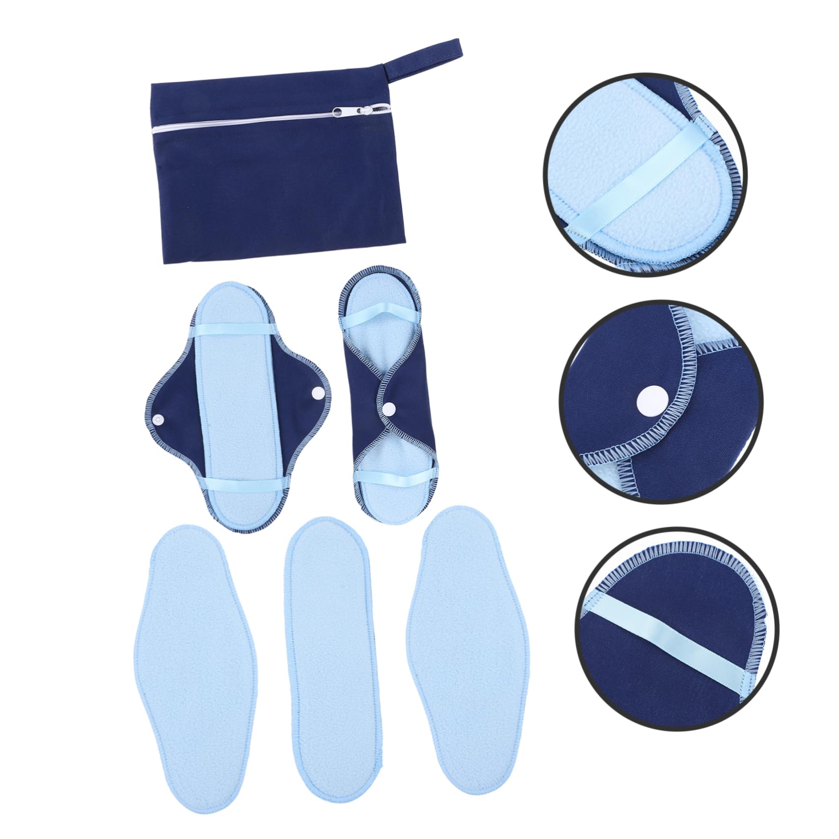 Healeved 8 Piezas Compresas Reutilizables Compresas Postparto Algodon Toalla Higiénica Polar Protectore Diarios Menstruales Almohadillas para Mujer Toalla Sanitaria Ecológica