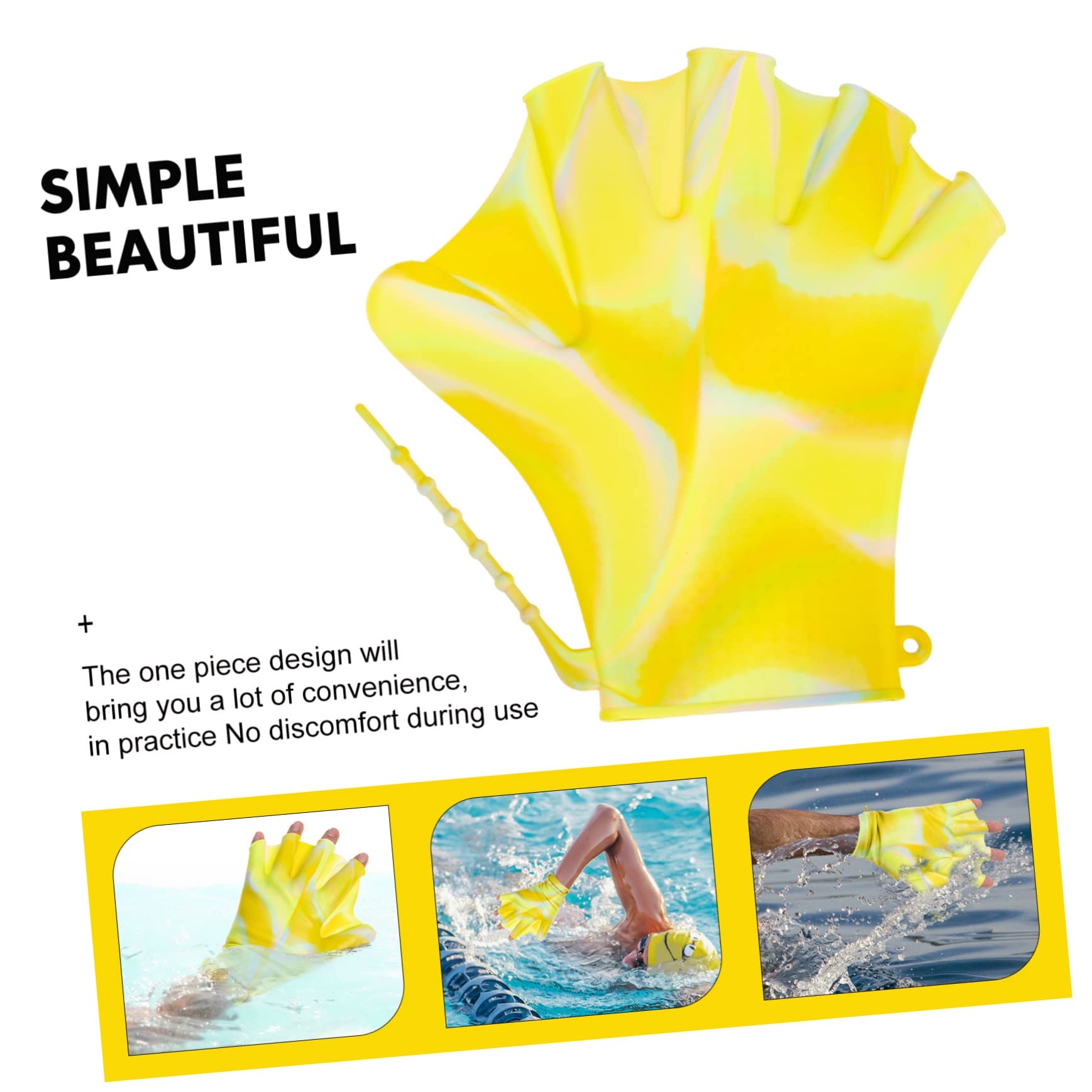 Guanti Da Nuoto In Silicone Con Dita Palmate - 2 Paia Per Allenamento In Piscina - Foto 7