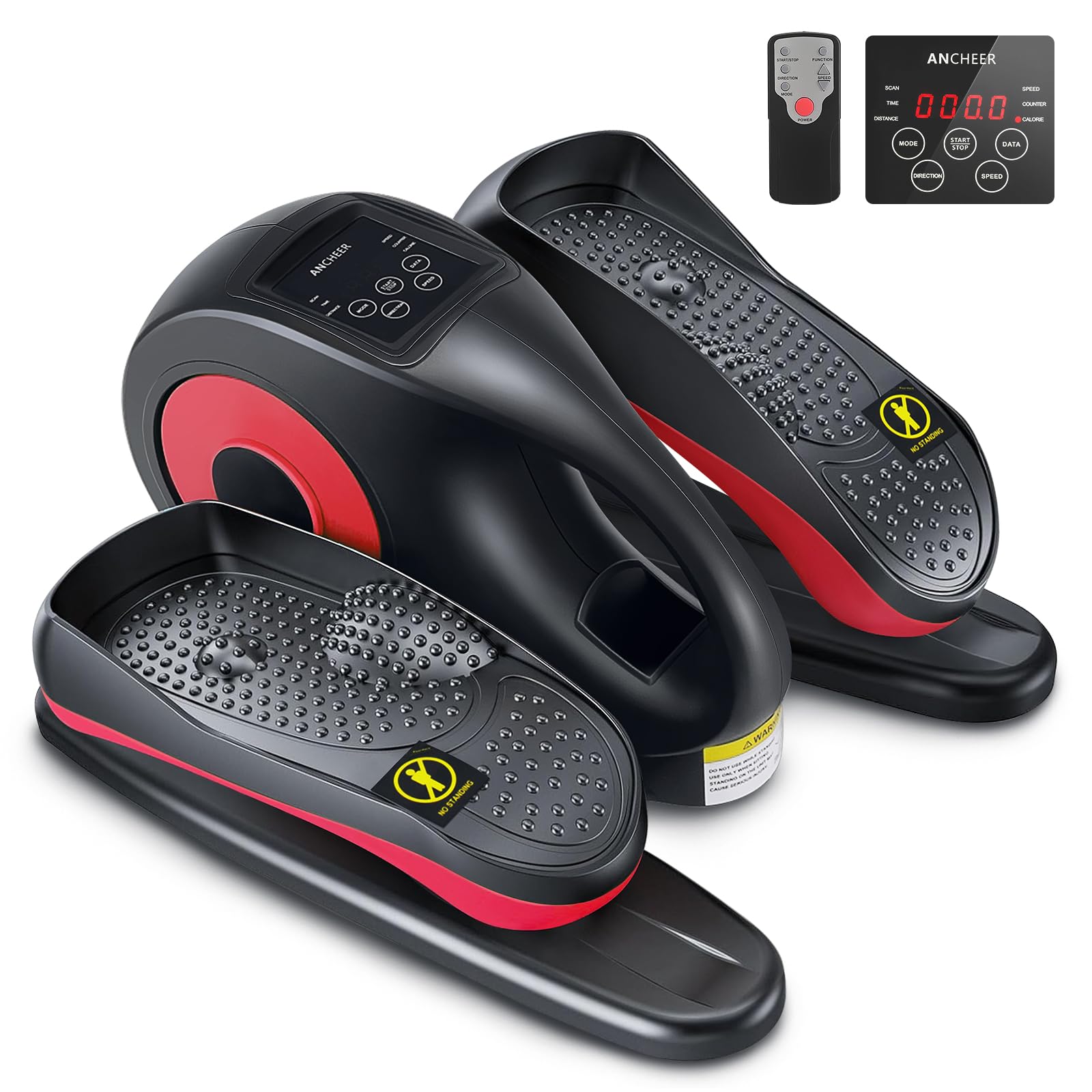 ANCHEER Under Desk Elliptical Machine, Electric Seated Pedal Exerciser, Mini Elliptical Machines for Seniors, LCD Display Monitor, Remote Control, Leg Exerciser for Home