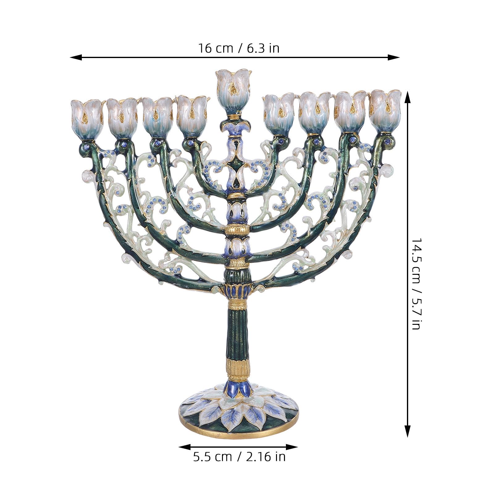 Angoily Candelabro Artistico a Nove Bracci in Lega di Zinco per Tavolo