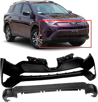 FitParts Compatible with Toyota RAV4 20162018 Front Bumper Cover Kit