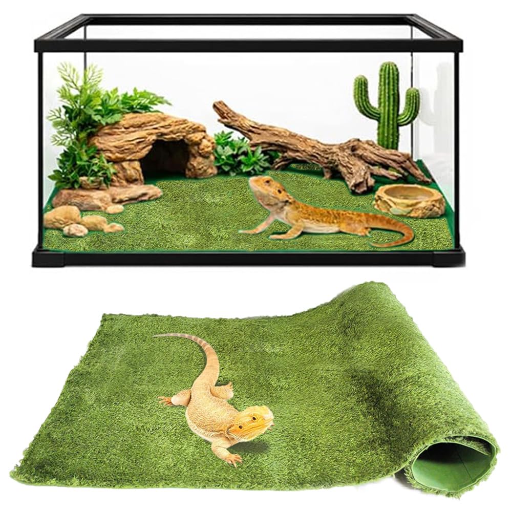 Amazon | IYOIYA 爬虫類 床材 マット 90×45 人工芝 シート トカゲ