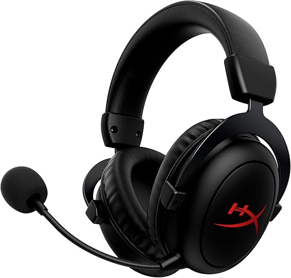 HyperX Cloud II Core Wireless – Headset Gamer Sem Fios com Áudio Espacial DTS e Conforto Premium