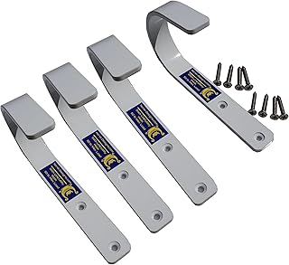 Marine Dock Hooks, Heavy-Duty Aluminum, 50 lb Capacity, White, Set of 4